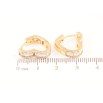 Серьги Xuping Позолота 18K колечки Сердечки с дорожками кристаллов фото №2
