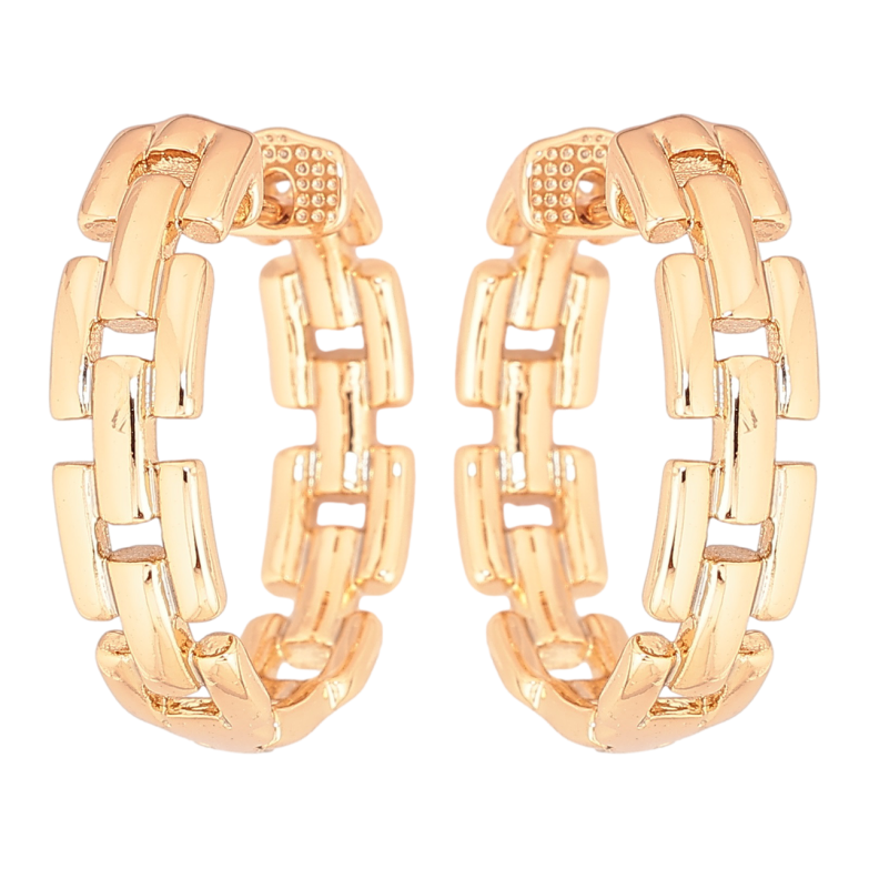 Сережки Xuping Позолота 18K колечка «Браслетний візерунок» фото №1