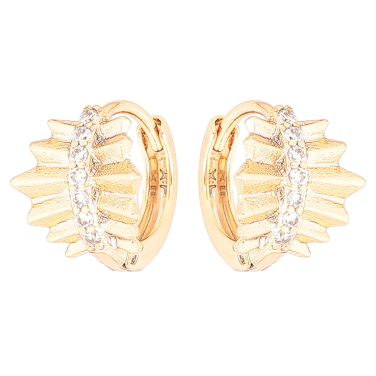 Серьги Xuping Позолота 18K колечки Декоративный узор с дорожками кристаллов фото №22 Серьги Xuping Позолота 18K колечки Декоративный узор с дорожками кристаллов фото №22