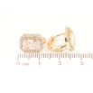 Сережки Xuping Позолота 18K колечка «Кришталевий блиск» фото №2