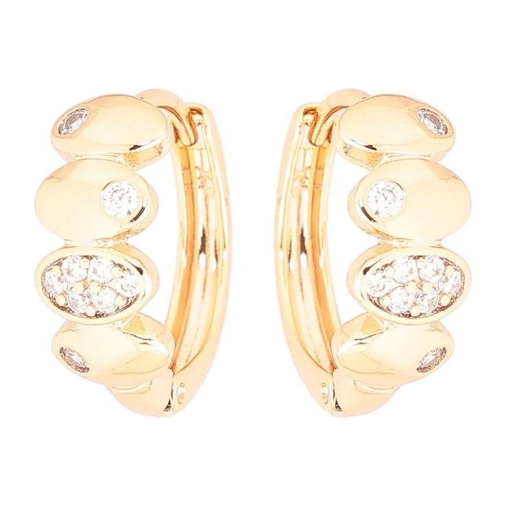 Серьги Xuping Позолота 18K колечки Декоративный узор с кристаллами фото №19 Серьги Xuping Позолота 18K колечки Декоративный узор с кристаллами фото №19