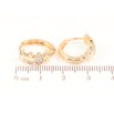 Серьги Xuping Позолота 18K колечки Декоративный узор с кристаллами фото №2 Серьги Xuping Позолота 18K колечки Декоративный узор с кристаллами фото №2