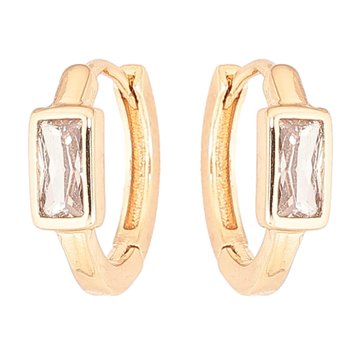 Сережки Xuping Позолота 18K колечка «Кришталеві вставки» фото №16