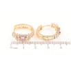 Серьги Xuping Позолота 18K колечки Декоративный узор с сиреневыми кристаллами фото №2