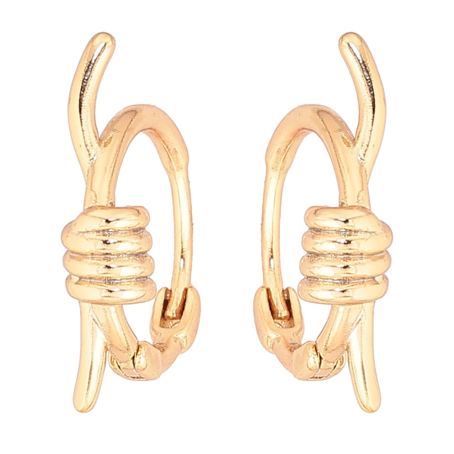 Серьги Xuping Позолота 18K колечки Узел фото №1