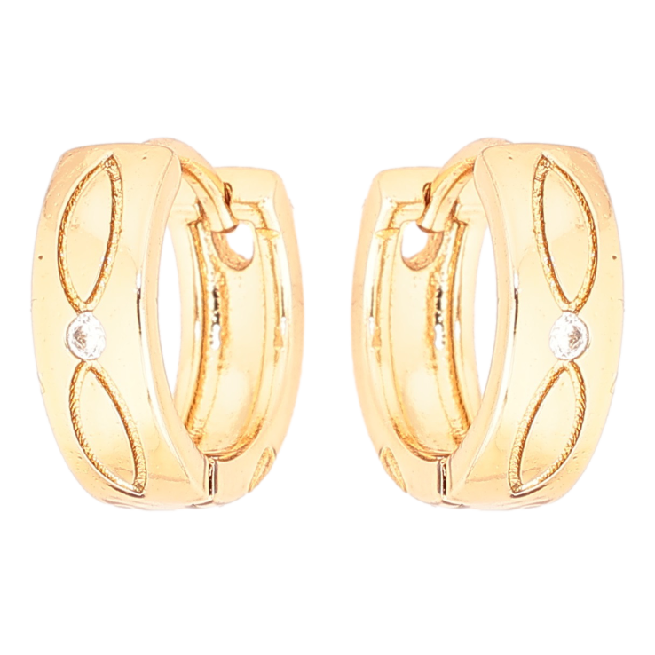 Сережки Xuping Позолота 18K колечка «Декоративний візерунок» фото №9