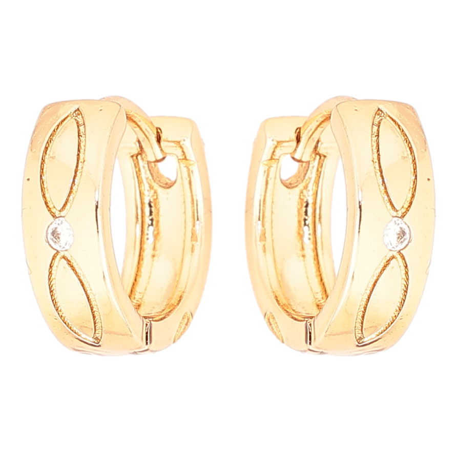 Сережки Xuping Позолота 18K колечка «Декоративний візерунок» фото №1