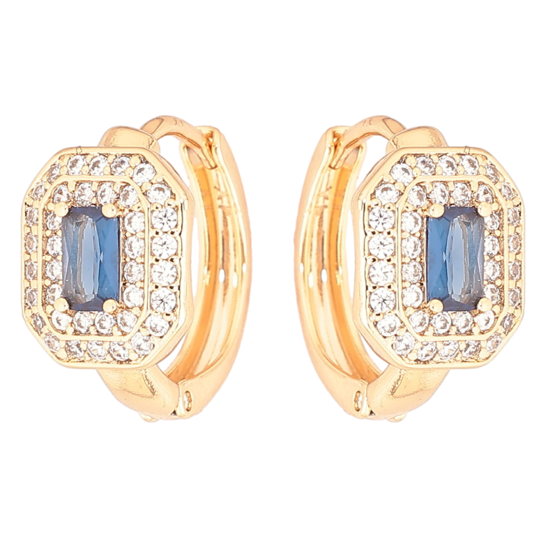 Сережки Xuping Позолота 18K колечка «Інкрустація кристалами» фото №12