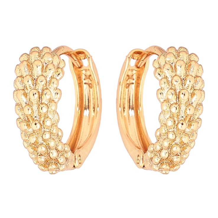 Серьги Xuping Позолота 18K колечки Декоративный узор фото №5