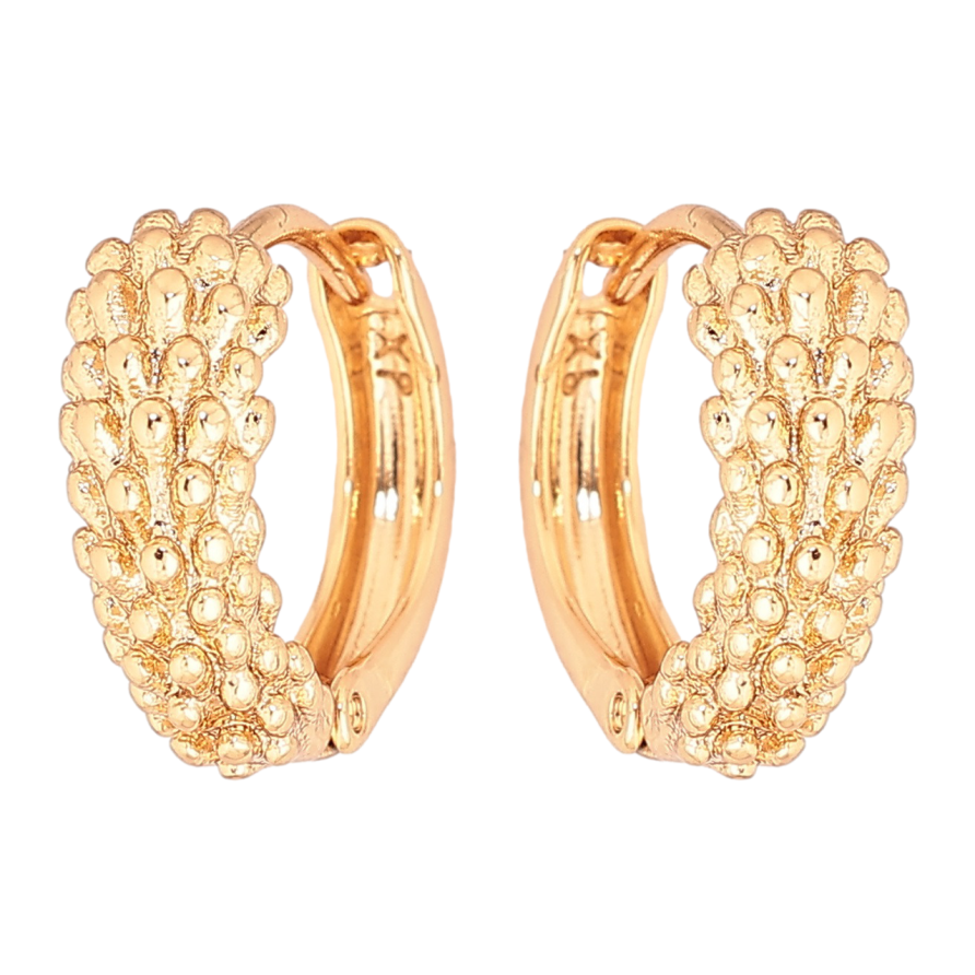 Серьги Xuping Позолота 18K колечки Декоративный узор фото №1