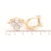 Серьги Xuping Позолота 18K колечки Кристальные цветочки фото №2