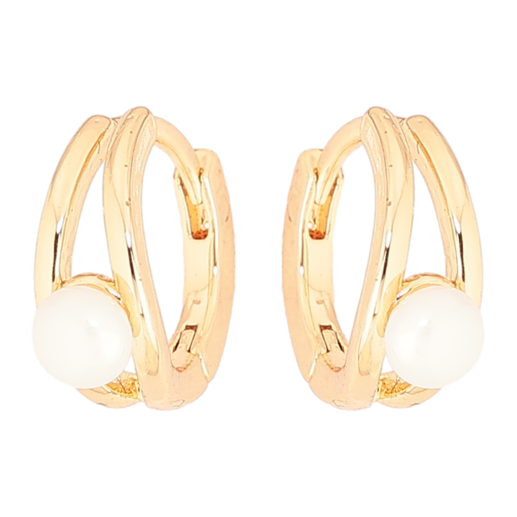 Серьги Xuping Позолота 18K колечки Узор с жемчужинами фото №16