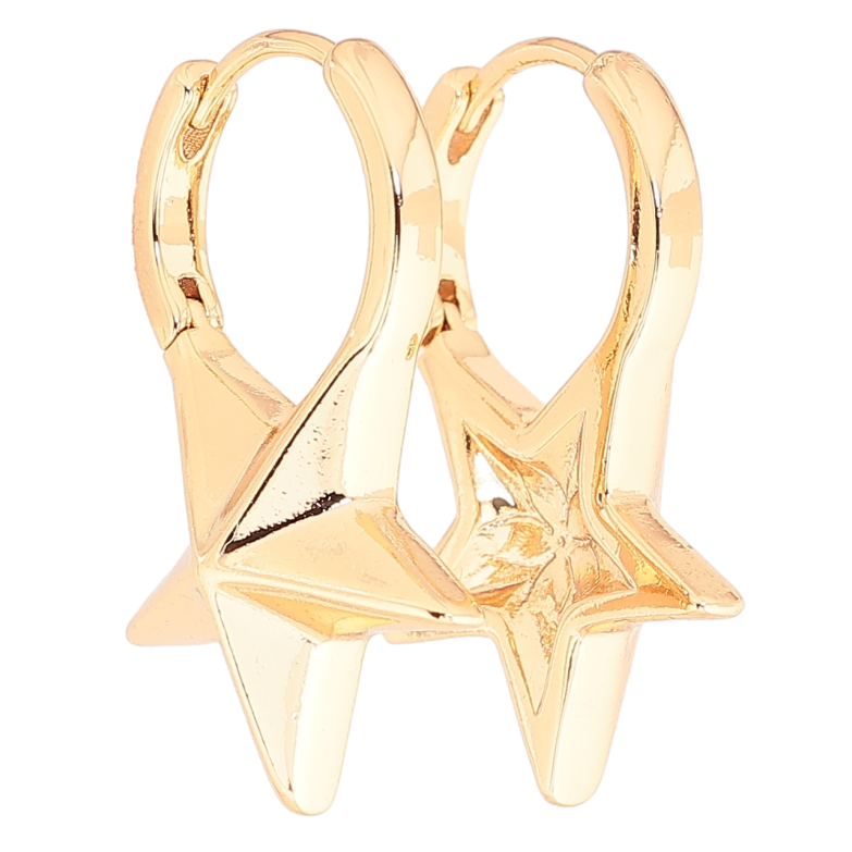 Сережки Xuping Позолота 18K колечка «Зірки» фото №1
