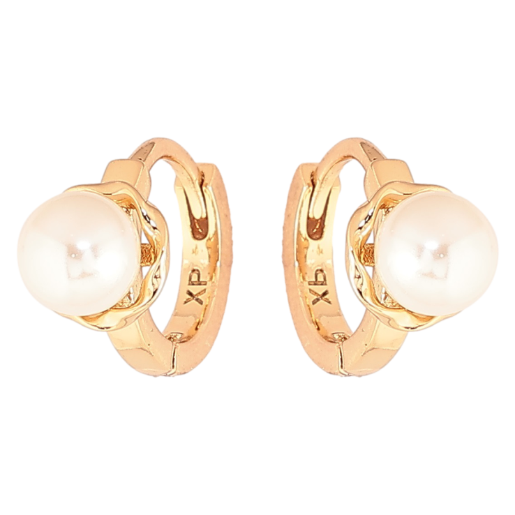 Сережки Xuping Позолота 18K колечка «Перлини» фото №9