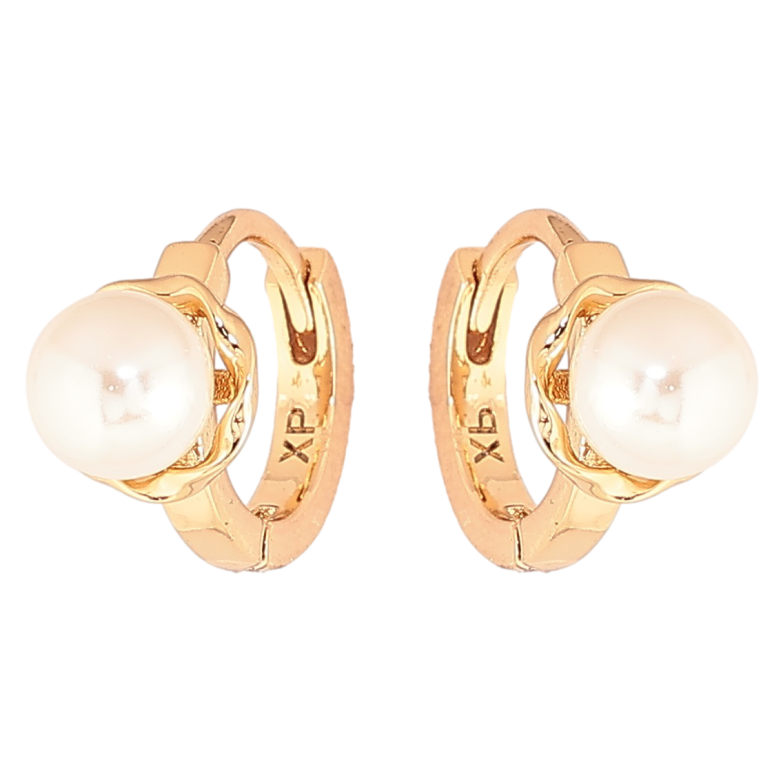 Сережки Xuping Позолота 18K колечка «Перлини» фото №1