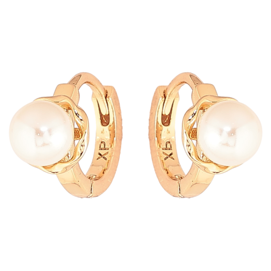 Сережки Xuping Позолота 18K колечка «Перлини» фото №1