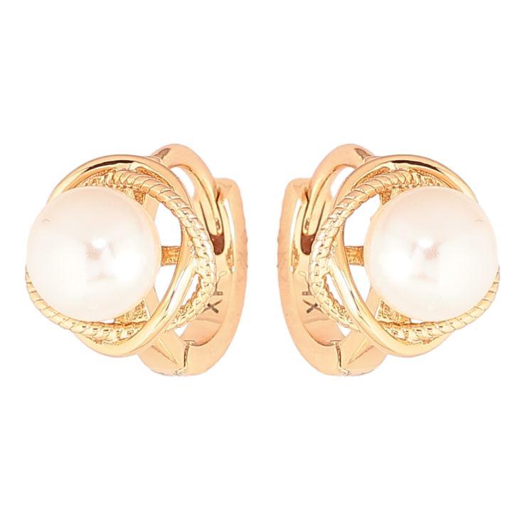Серьги Xuping Позолота 18K колечки Жемчужины фото №18