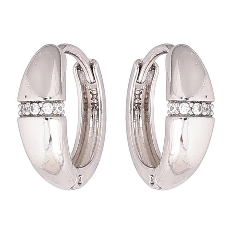 Серьги Xuping Родий колечки Декоративный узор с кристальным дорожками фото №14