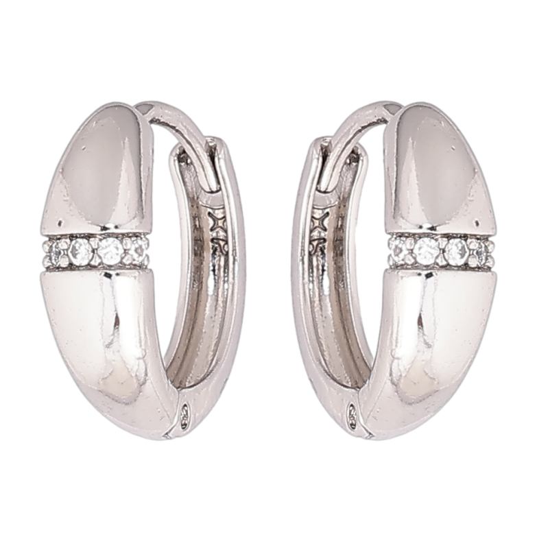 Сережки Xuping Родій колечка «Декоративний візерунок із кришталевими доріжками» фото №6