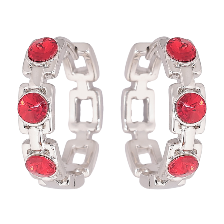 Сережки Xuping колір Родій з кристалами Swarovski колечка «Візерунок із кристалами Siam» фото №25