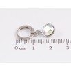 Серьги Xuping цвет Родий с кристаллами Swarovski подвески на колечках Кристаллы АВ ø 9мм фото №2