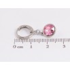 Серьги Xuping цвет Родий с кристаллами Swarovski подвески на колечках Кристаллы Rose ø 9мм фото №2