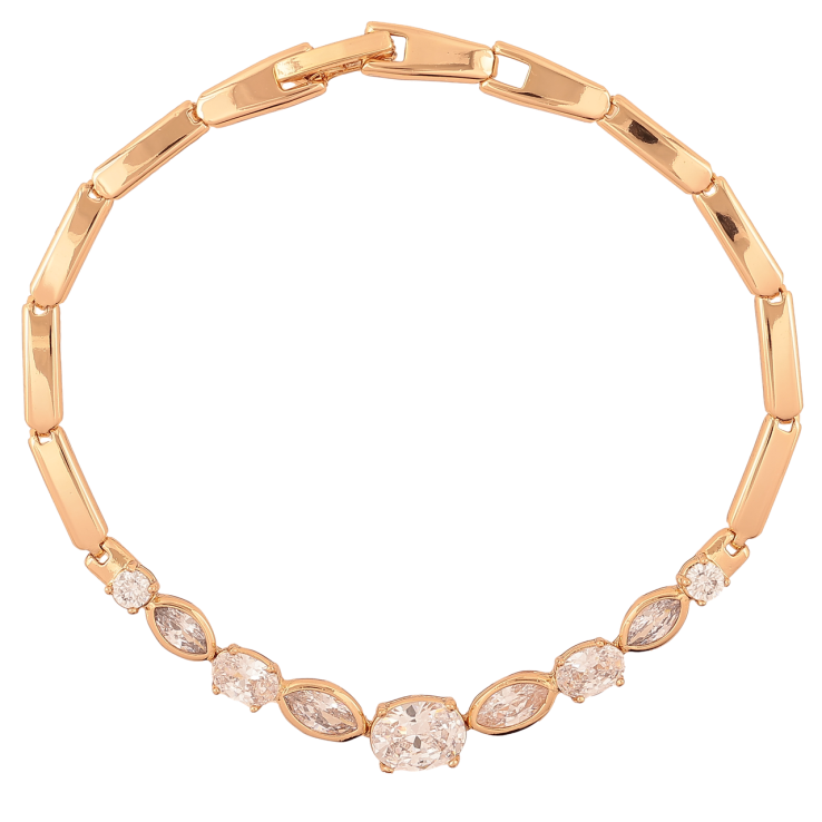 Браслет Xuping Позолота 18K Кристальная дорожка длина 19см х 3-6мм фото №23