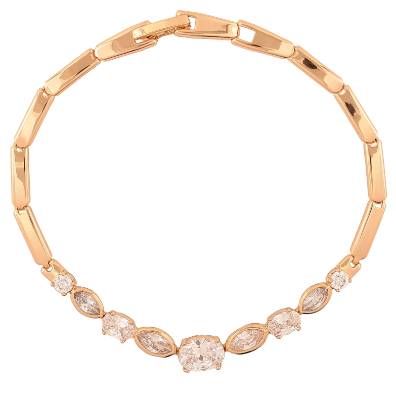 Браслет Xuping Позолота 18K «Кришталева доріжка» довжина 19см х 3-6мм фото №7