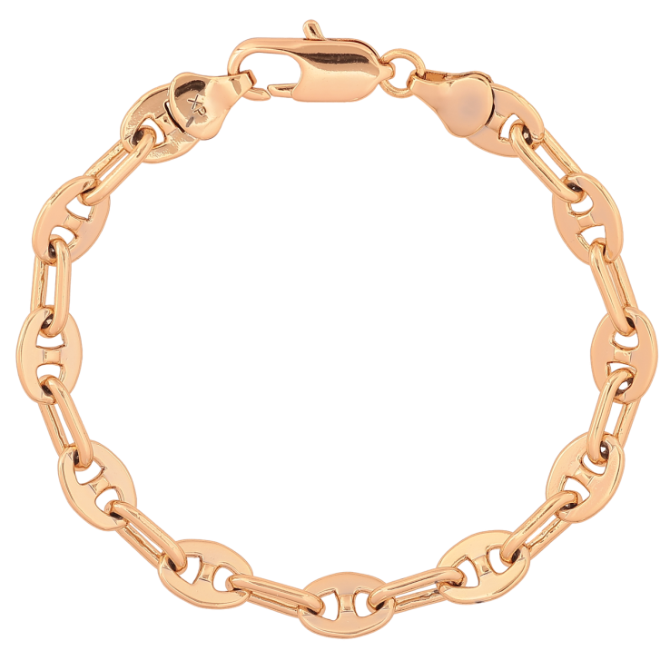 Браслет Xuping Позолота 18K Цепочка плетение Морская цепь длина 18.5см х 5-7мм фото №24