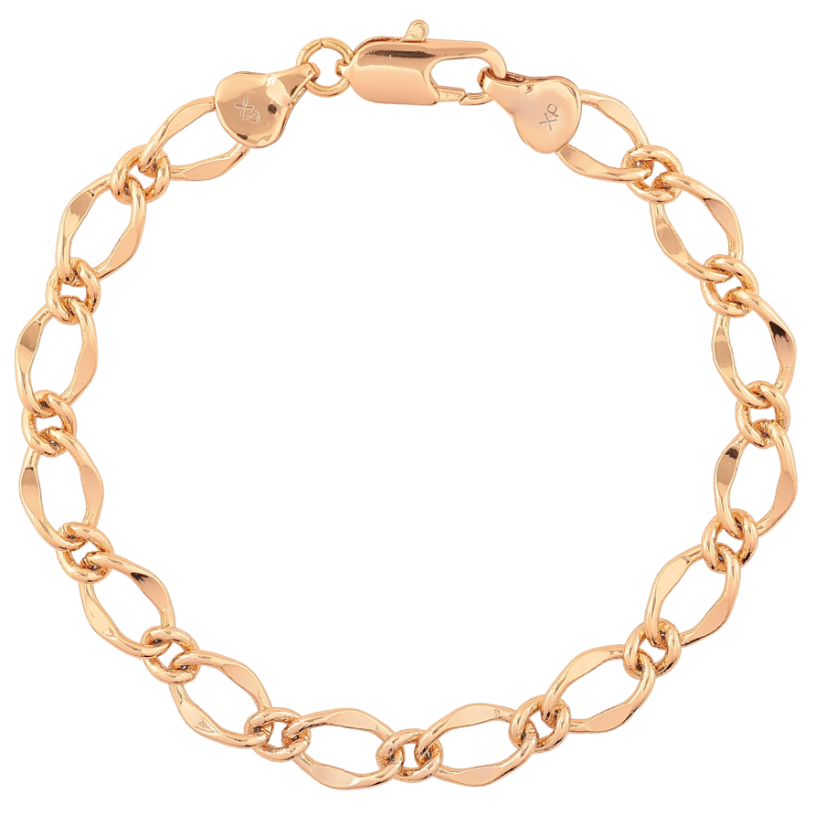 Браслет Xuping Позолота 18K Цепочка плетение Фантазийное длина 18.5см х 7мм фото №1