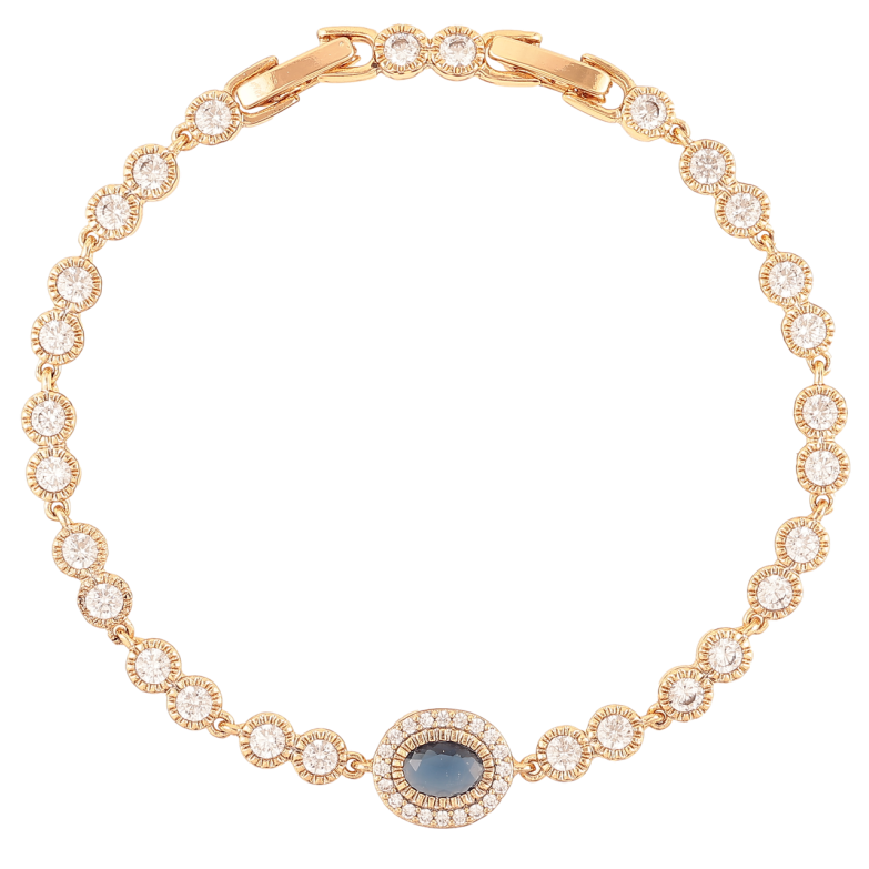 Браслет Xuping Позолота 18K «Інкрустація кристалами» довжина з доп.замком 17.5,19.5см х 4-9мм фото №1