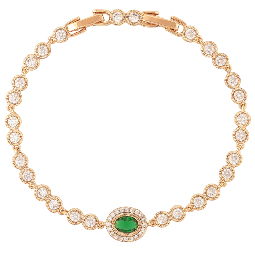 Браслет Xuping Позолота 18K Инкрустация кристаллами длина с доп.замком 17.5,19.5см х 4-9мм фото №1