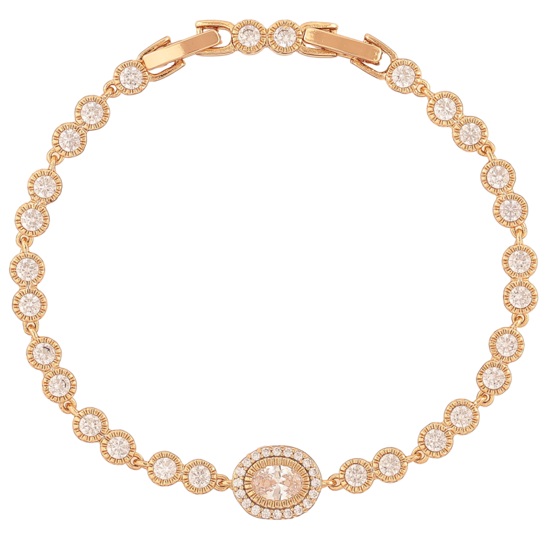 Браслет Xuping Позолота 18K «Інкрустація кристалами» довжина з доп.замком 17.5,19.5см х 4-9мм фото №5