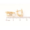 Серьги Xuping Позолота 18K английский замок Узор с шестигранным кристаллом фото №2