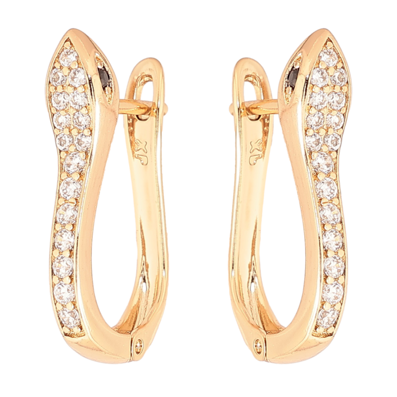 Сережки Xuping Позолота 18K англійський замок «Змії» фото №1