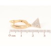 Сережки Xuping Позолота 18K англійський замок «Трикутні підвіски з кристалами» фото №2