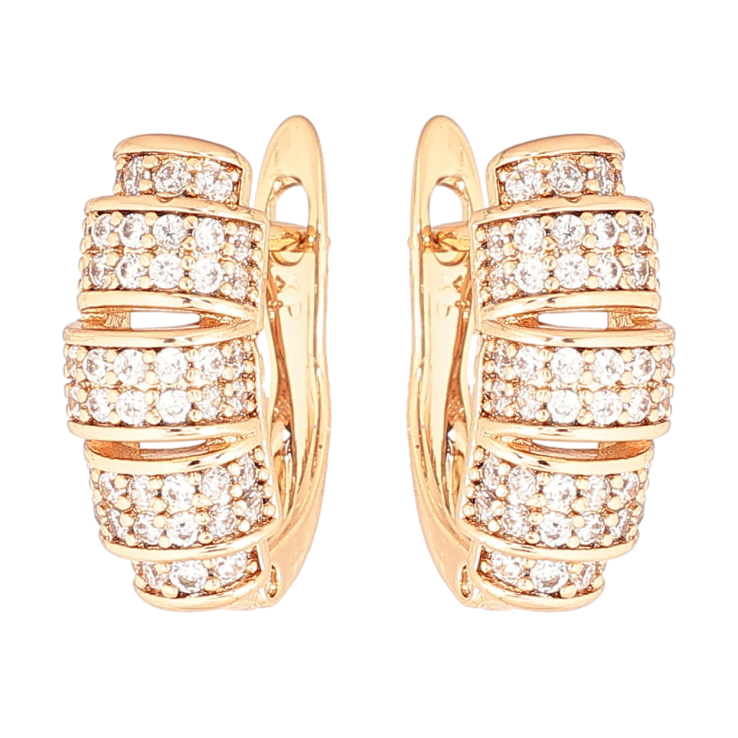 Сережки Xuping Позолота 18K англійський замок «Інкрустація кристалами» фото №17