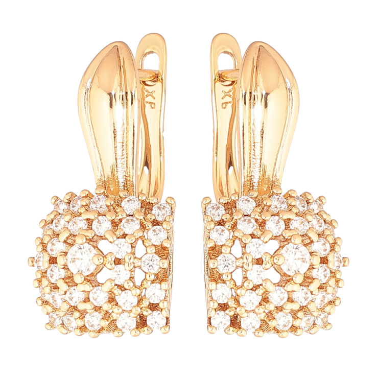 Серьги Xuping Позолота 18K английский замок Инкрустация кристаллами фото №7