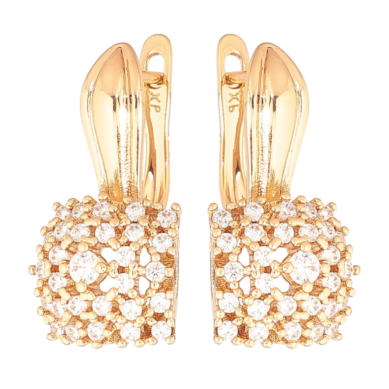 Сережки Xuping Позолота 18K англійський замок «Інкрустація кристалами» фото №1