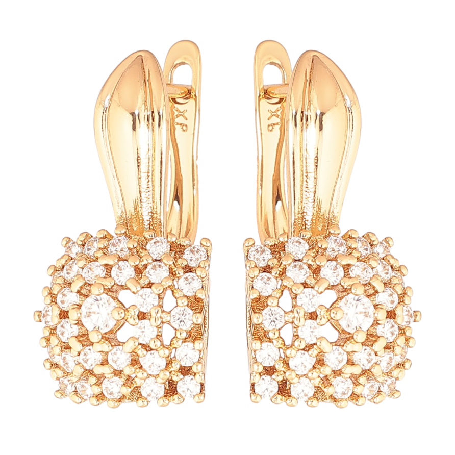 Серьги Xuping Позолота 18K английский замок Инкрустация кристаллами фото №1