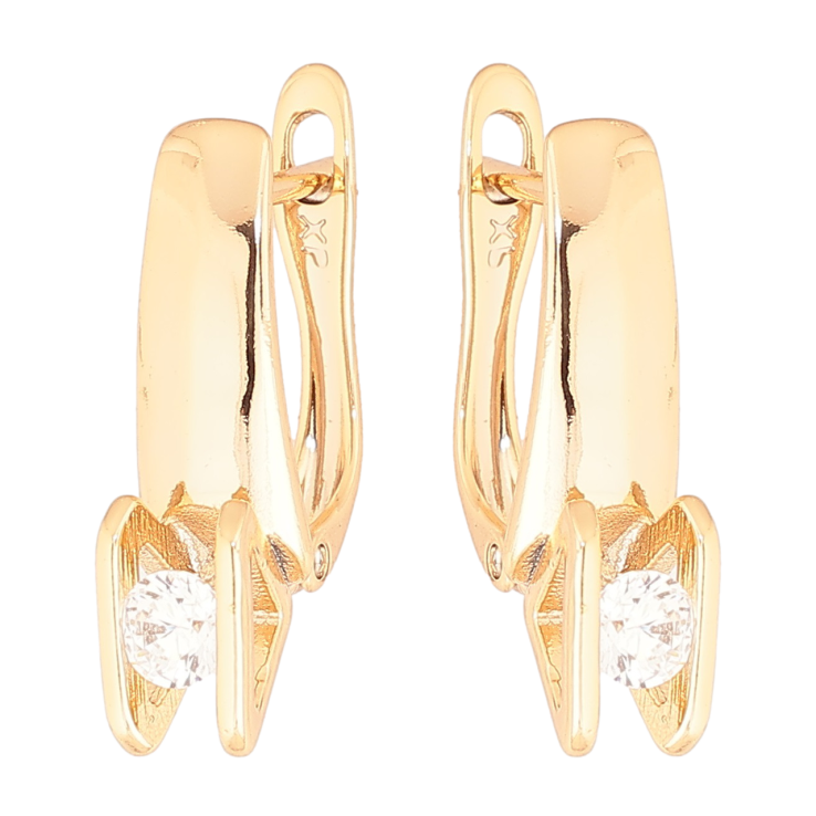 Серьги Xuping Позолота 18K английский замок Узор с кристаллами фото №21