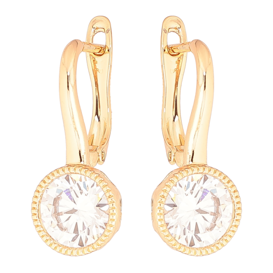 Серьги Xuping Позолота 18K английский замок Кристаллы на дужках фото №1