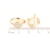 Сережки Xuping Позолота 18K англійський замок «Овали з кристалами» фото №2