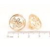 Сережки Xuping Позолота 18K англійський замок «Колечка з квіточками» фото №2