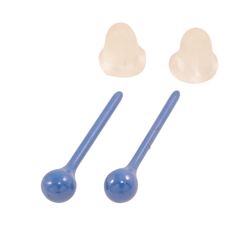 Серьги Xuping TTM Stainless Steel керамика пусеты Синие шарики ø 3мм фото №1