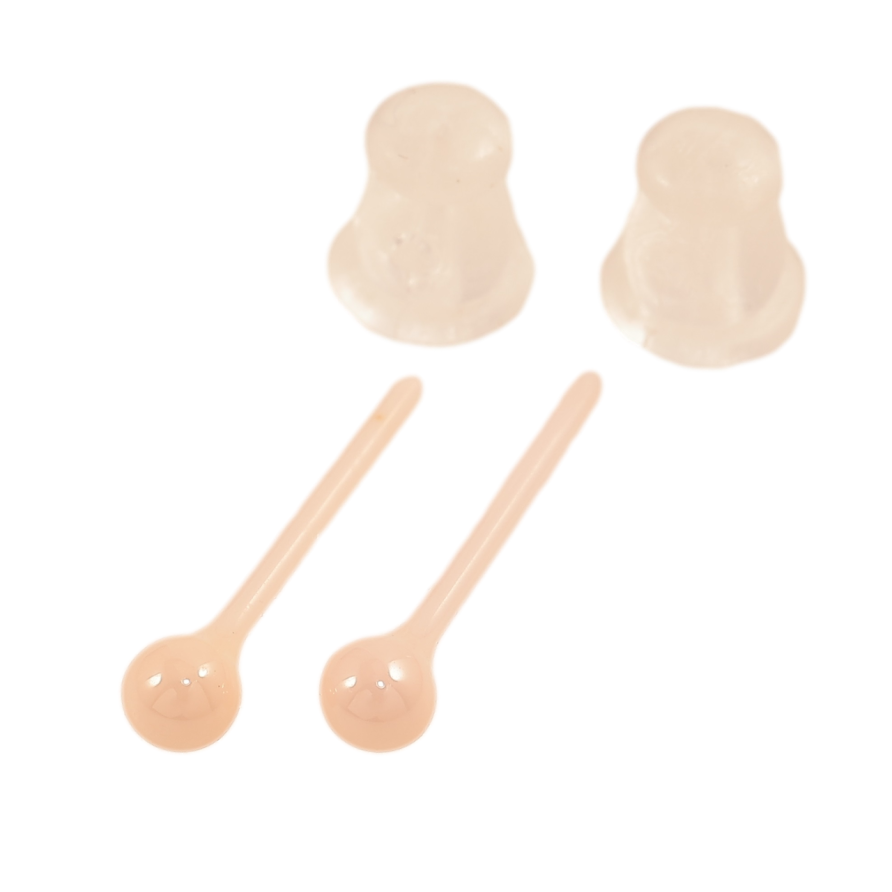 Сережки Xuping TTM Stainless Steel кераміка пусети «Молочні кульки» ø 3мм фото №1