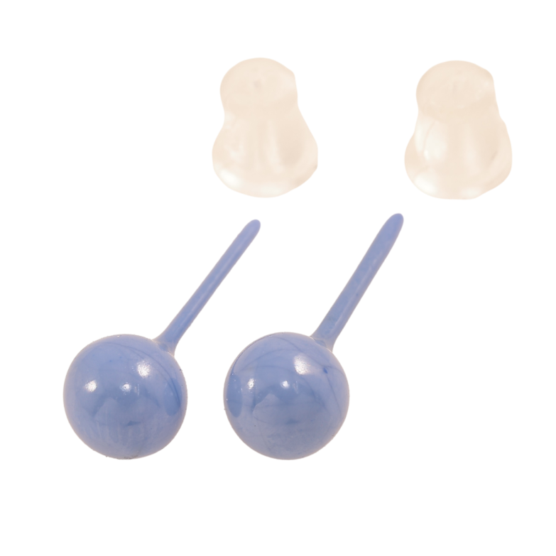 Сережки Xuping TTM Stainless Steel кераміка пусети «Сині кульки» ø 6мм фото №1