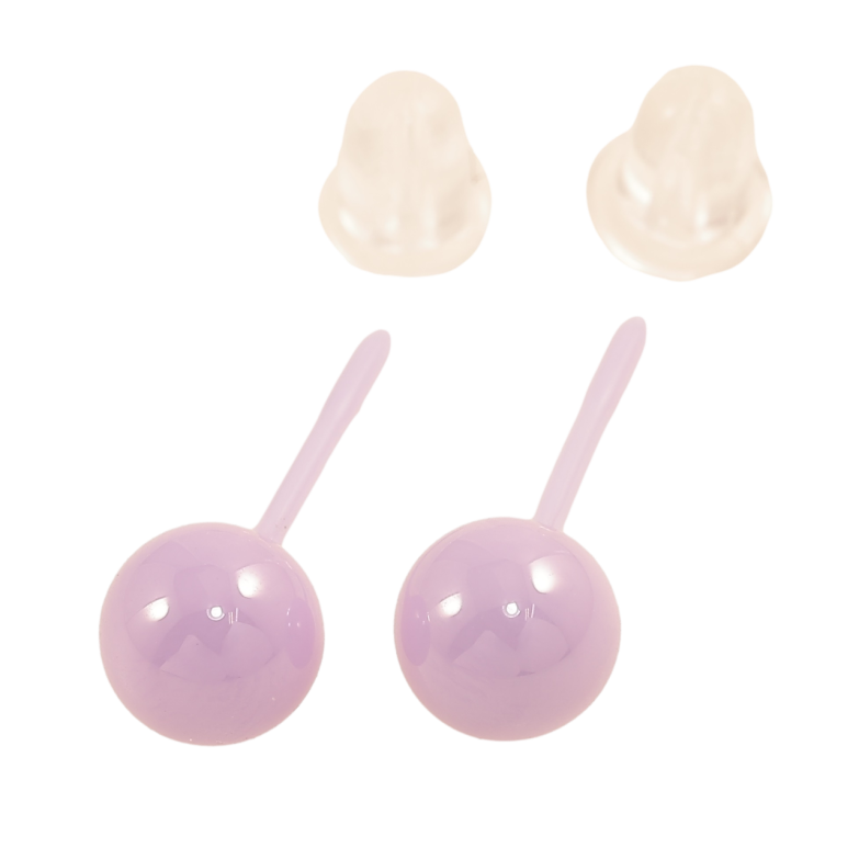 Сережки Xuping TTM Stainless Steel кераміка пусети «Бузкові кульки» ø 6мм фото №22