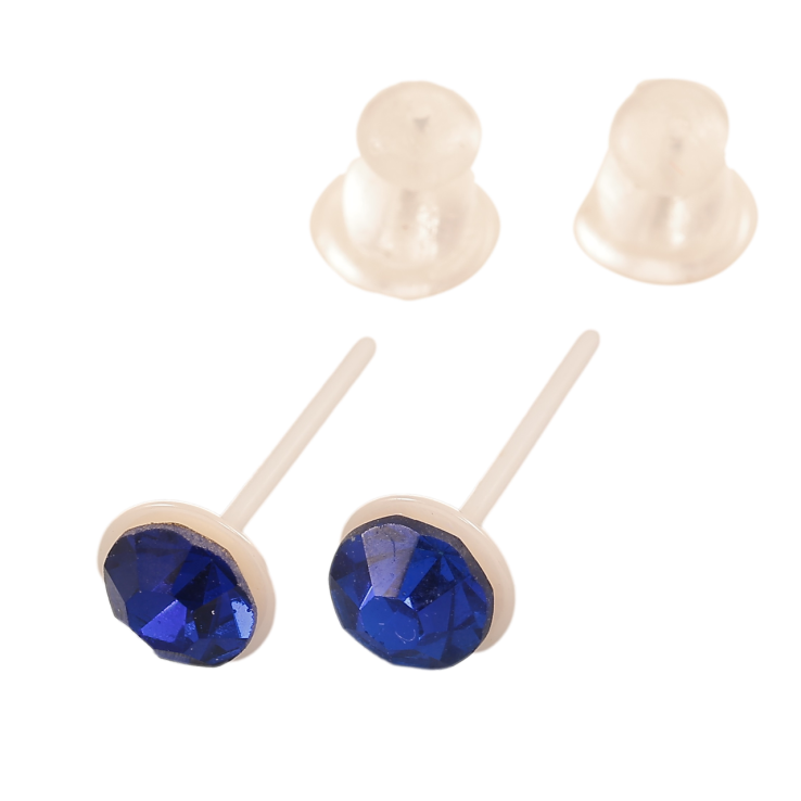 Сережки Xuping TTM Stainless Steel кераміка пусети «Біла кераміка з синіми кристалами» ø 6мм фото №7 Сережки Xuping TTM Stainless Steel кераміка пусети «Біла кераміка з синіми кристалами» ø 6мм фото №7