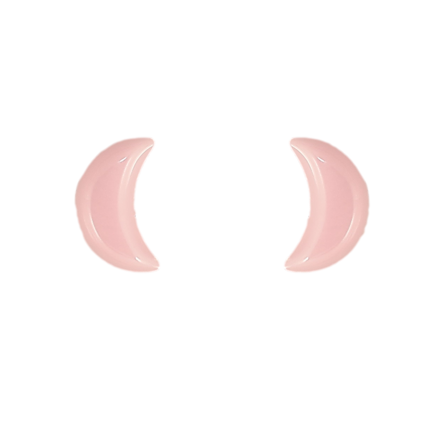Сережки Xuping TTM Stainless Steel кераміка пусети «Рожеві півмісяці» фото №1